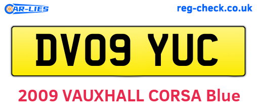DV09YUC are the vehicle registration plates.
