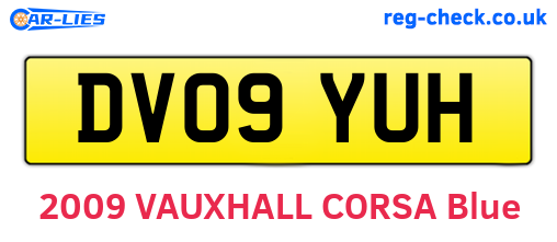 DV09YUH are the vehicle registration plates.