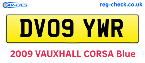 DV09YWR are the vehicle registration plates.