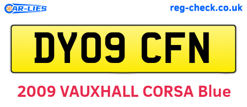 DY09CFN are the vehicle registration plates.