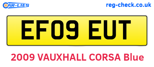 EF09EUT are the vehicle registration plates.