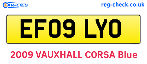 EF09LYO are the vehicle registration plates.