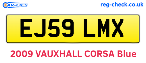 EJ59LMX are the vehicle registration plates.