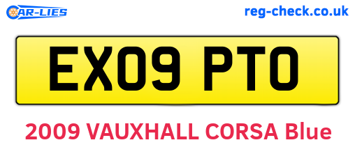EX09PTO are the vehicle registration plates.