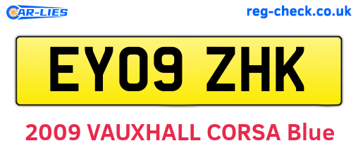 EY09ZHK are the vehicle registration plates.