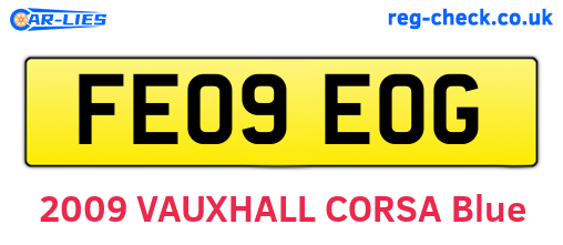 FE09EOG are the vehicle registration plates.