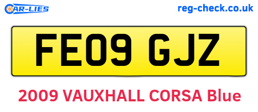 FE09GJZ are the vehicle registration plates.