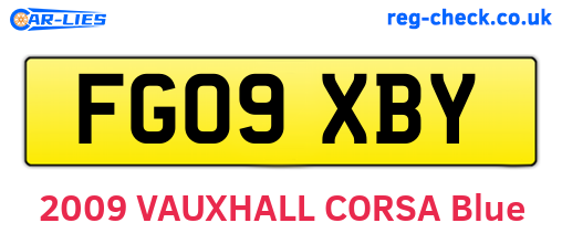 FG09XBY are the vehicle registration plates.