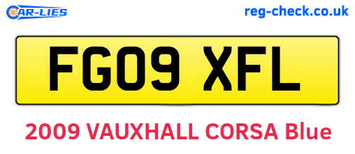FG09XFL are the vehicle registration plates.