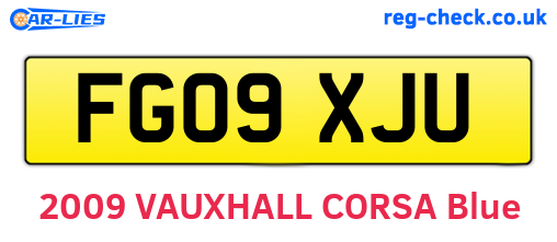FG09XJU are the vehicle registration plates.