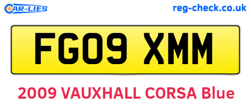 FG09XMM are the vehicle registration plates.