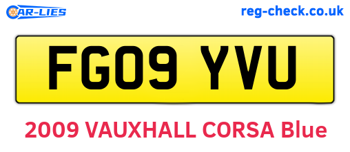 FG09YVU are the vehicle registration plates.