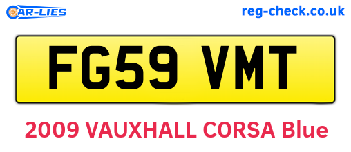 FG59VMT are the vehicle registration plates.