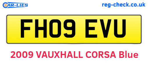 FH09EVU are the vehicle registration plates.