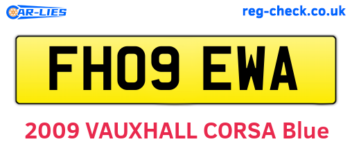 FH09EWA are the vehicle registration plates.