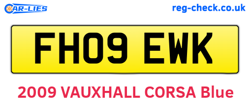 FH09EWK are the vehicle registration plates.
