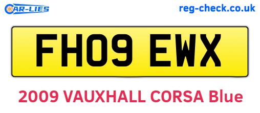 FH09EWX are the vehicle registration plates.