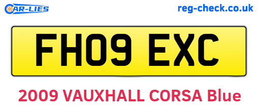 FH09EXC are the vehicle registration plates.