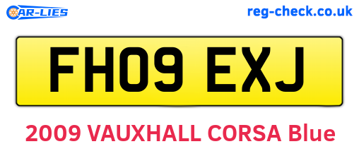 FH09EXJ are the vehicle registration plates.