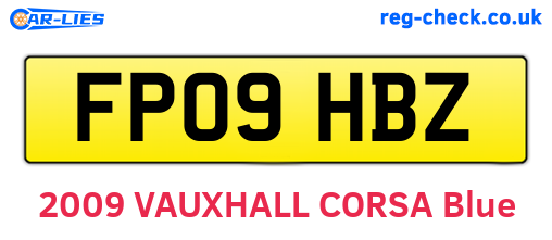 FP09HBZ are the vehicle registration plates.