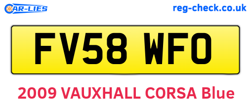FV58WFO are the vehicle registration plates.