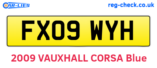 FX09WYH are the vehicle registration plates.