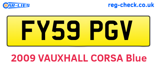 FY59PGV are the vehicle registration plates.