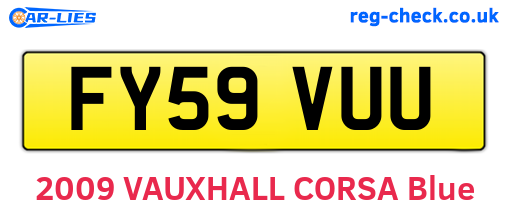 FY59VUU are the vehicle registration plates.