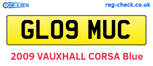 GL09MUC are the vehicle registration plates.