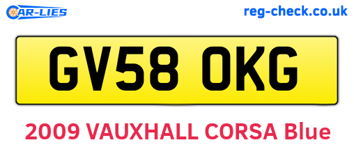 GV58OKG are the vehicle registration plates.