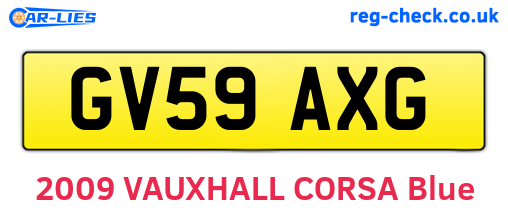 GV59AXG are the vehicle registration plates.