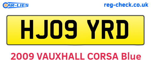 HJ09YRD are the vehicle registration plates.