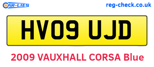 HV09UJD are the vehicle registration plates.