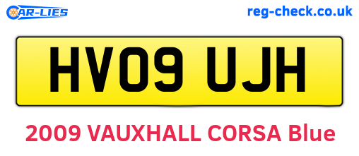 HV09UJH are the vehicle registration plates.