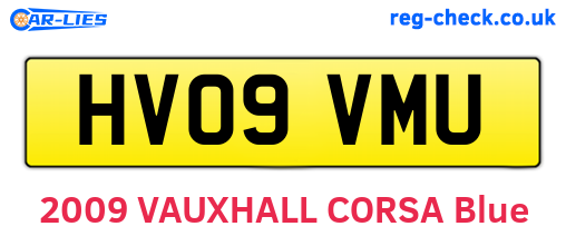 HV09VMU are the vehicle registration plates.