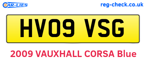 HV09VSG are the vehicle registration plates.