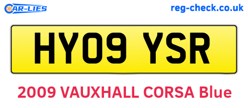 HY09YSR are the vehicle registration plates.