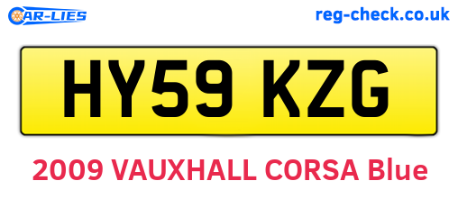HY59KZG are the vehicle registration plates.