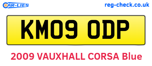 KM09ODP are the vehicle registration plates.
