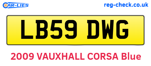 LB59DWG are the vehicle registration plates.