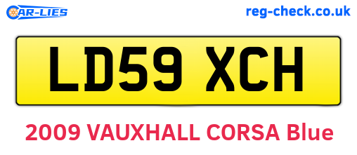 LD59XCH are the vehicle registration plates.