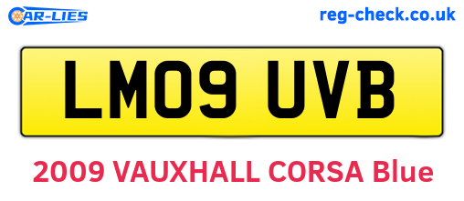 LM09UVB are the vehicle registration plates.