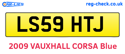 LS59HTJ are the vehicle registration plates.