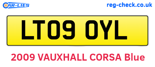 LT09OYL are the vehicle registration plates.