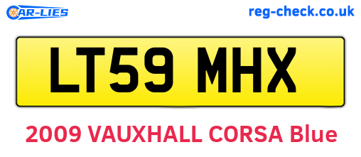 LT59MHX are the vehicle registration plates.