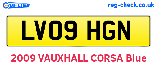 LV09HGN are the vehicle registration plates.