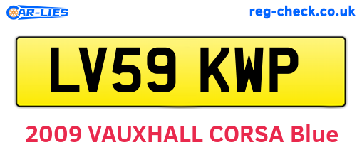 LV59KWP are the vehicle registration plates.