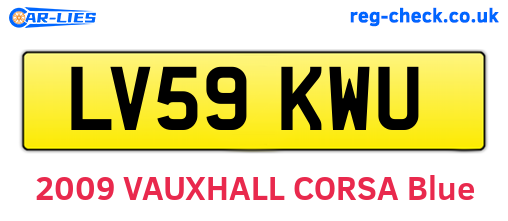 LV59KWU are the vehicle registration plates.