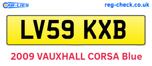LV59KXB are the vehicle registration plates.