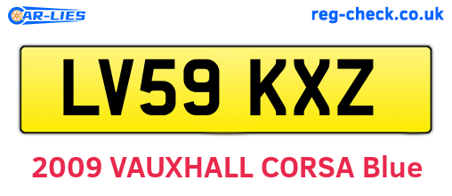 LV59KXZ are the vehicle registration plates.